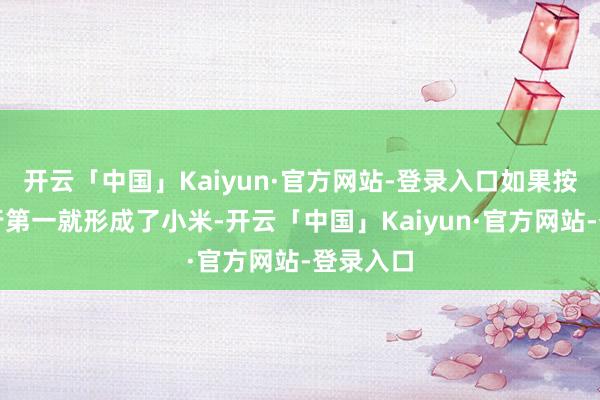 开云「中国」Kaiyun·官方网站-登录入口如果按老例排行第一就形成了小米-开云「中国」Kaiyun·官方网站-登录入口