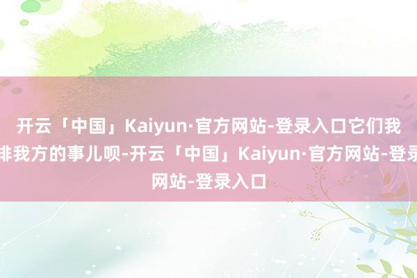 开云「中国」Kaiyun·官方网站-登录入口它们我方安排我方的事儿呗-开云「中国」Kaiyun·官方网站-登录入口