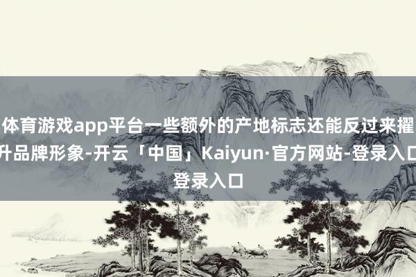 体育游戏app平台一些额外的产地标志还能反过来擢升品牌形象-开云「中国」Kaiyun·官方网站-登录入口