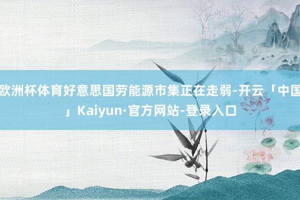 欧洲杯体育好意思国劳能源市集正在走弱-开云「中国」Kaiyun·官方网站-登录入口