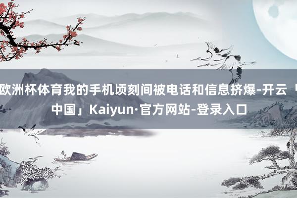 欧洲杯体育我的手机顷刻间被电话和信息挤爆-开云「中国」Kaiyun·官方网站-登录入口