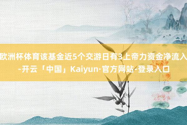 欧洲杯体育该基金近5个交游日有3上帝力资金净流入-开云「中国」Kaiyun·官方网站-登录入口
